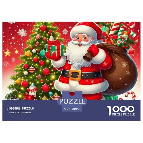 Weihnachtsmann-Puzzles für Erwachsene und Kinder, 1000 Teile, herausfordernde Spiele, Heimdekoration, 70 x 50 cm, 1000 Teile Weihnachtsmann-Puzzles für Erwachsene und Kinder, 1000 Teile, herausfordernde Spiele, Heimdekoration, 70 x 50 cm, 1000 Teile von VFQWPYAJN