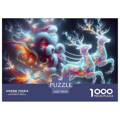 Weihnachtsmann-Puzzles für Erwachsene und Kinder, 1000 Teile, herausfordernde Spiele, Heimdekoration, 70 x 50 cm, 1000 Teile Weihnachtsmann-Puzzles für Erwachsene und Kinder, 1000 Teile, herausfordernde Spiele, Heimdekoration, 70 x 50 cm, 1000 Teile von VFQWPYAJN