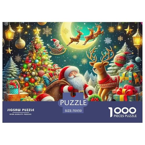 Weihnachtsmann-Puzzles für Erwachsene und Kinder, 1000 Teile, herausfordernde Spiele, Heimdekoration, 70 x 50 cm, 1000 Teile Weihnachtsmann-Puzzles für Erwachsene und Kinder, 1000 Teile, herausfordernde Spiele, Heimdekoration, 70 x 50 cm, 1000 Teile von VFQWPYAJN