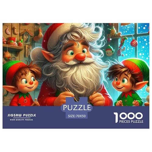 Weihnachtsmann-Puzzles für Erwachsene und Kinder, 1000 Teile, herausfordernde Spiele, Heimdekoration, 70 x 50 cm, 1000 Teile Weihnachtsmann-Puzzles für Erwachsene und Kinder, 1000 Teile, herausfordernde Spiele, Heimdekoration, 70 x 50 cm, 1000 Teile von VFQWPYAJN