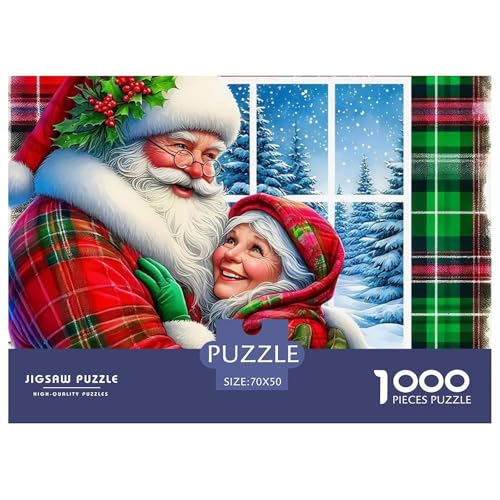 Weihnachtsmann-Puzzles für Erwachsene und Kinder, 1000 Teile, herausfordernde Spiele, schöne Dekoration, 70 x 50 cm, 1000 Teile Weihnachtsmann-Puzzles für Erwachsene und Kinder, 1000 Teile, herausfordernde Spiele, schöne Dekoration, 70 x 50 cm, 1000 Teile von VFQWPYAJN
