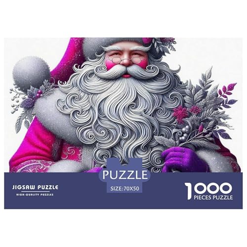 Weihnachtsmann-Puzzles für Erwachsene und Kinder, 1000 Teile, herausfordernde Spiele, schöne Dekoration, 70 x 50 cm, 1000 Teile Weihnachtsmann-Puzzles für Erwachsene und Kinder, 1000 Teile, herausfordernde Spiele, schöne Dekoration, 70 x 50 cm, 1000 Teile von VFQWPYAJN