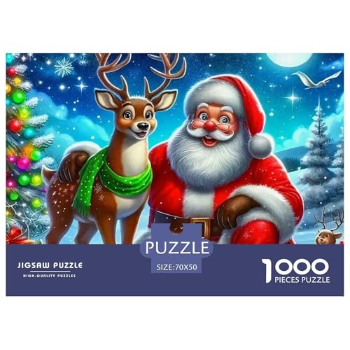 Weihnachtsmann-Puzzles für Erwachsene und Kinder, 1000 Teile, herausfordernde Spiele, schöne Dekoration, 70 x 50 cm, 1000 Teile Weihnachtsmann-Puzzles für Erwachsene und Kinder, 1000 Teile, herausfordernde Spiele, schöne Dekoration, 70 x 50 cm, 1000 Teile von VFQWPYAJN