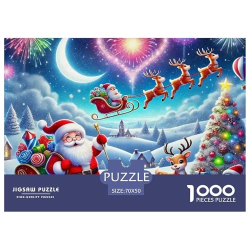 Weihnachtsmann-Puzzles für Erwachsene und Kinder, 1000 Teile, herausfordernde Spiele, schöne Dekoration, 70 x 50 cm, 1000 Teile Weihnachtsmann-Puzzles für Erwachsene und Kinder, 1000 Teile, herausfordernde Spiele, schöne Dekoration, 70 x 50 cm, 1000 Teile von VFQWPYAJN