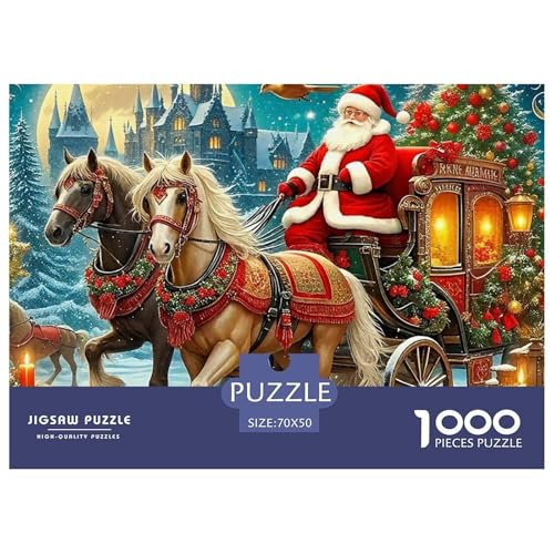 Weihnachtsmann-Puzzles für Erwachsene und Kinder, Lernspiele, Heimdekoration, 70 x 50 cm, 1000 Stück Weihnachtsmann-Puzzles für Erwachsene und Kinder, Lernspiele, Heimdekoration, 70 x 50 cm, 1000 Stück von VFQWPYAJN