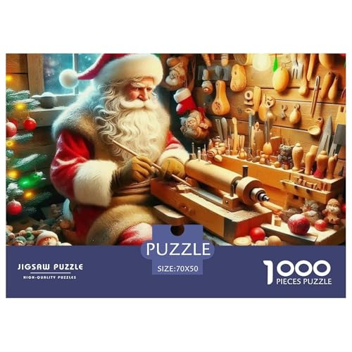 Weihnachtsmann-Puzzles für Erwachsene und Kinder, Lernspiele, Heimdekoration, 70 x 50 cm, 1000 Stück Weihnachtsmann-Puzzles für Erwachsene und Kinder, Lernspiele, Heimdekoration, 70 x 50 cm, 1000 Stück von VFQWPYAJN