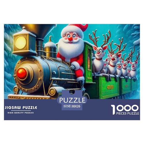 Weihnachtsmann-Puzzles für Erwachsene und Kinder, Lernspiele, schöne Dekoration, 38 x 26 cm, 1000 Stück Weihnachtsmann-Puzzles für Erwachsene und Kinder, Lernspiele, schöne Dekoration, 38 x 26 cm, 1000 Stück von VFQWPYAJN