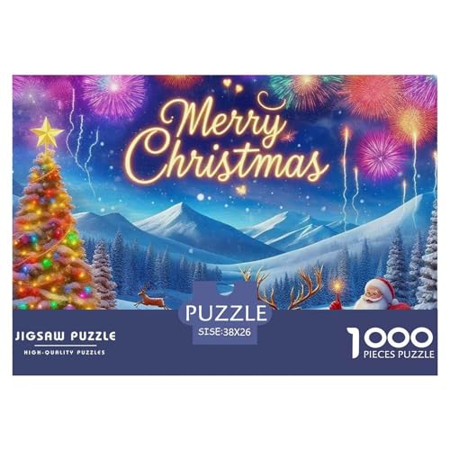 Weihnachtsmann-Puzzles für Erwachsene und Kinder, Lernspiele, schöne Dekoration, 38 x 26 cm, 1000 Stück Weihnachtsmann-Puzzles für Erwachsene und Kinder, Lernspiele, schöne Dekoration, 38 x 26 cm, 1000 Stück von VFQWPYAJN