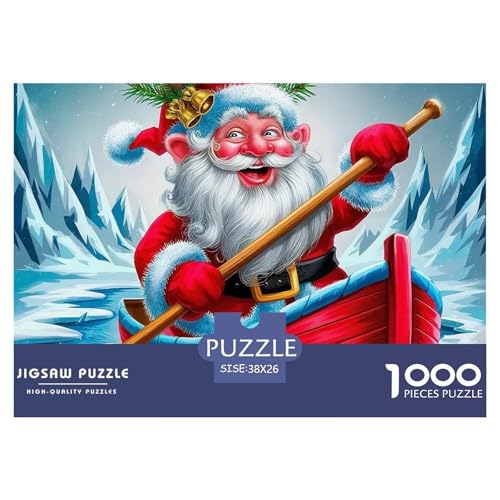 Weihnachtsmann-Puzzles für Erwachsene und Kinder, Lernspiele, schöne Dekoration, 38 x 26 cm, 1000 Stück Weihnachtsmann-Puzzles für Erwachsene und Kinder, Lernspiele, schöne Dekoration, 38 x 26 cm, 1000 Stück von VFQWPYAJN
