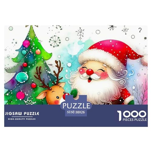 Weihnachtsmann-Puzzles für Erwachsene und Kinder, Lernspiele, schöne Dekoration, 38 x 26 cm, 1000 Stück Weihnachtsmann-Puzzles für Erwachsene und Kinder, Lernspiele, schöne Dekoration, 38 x 26 cm, 1000 Stück von VFQWPYAJN