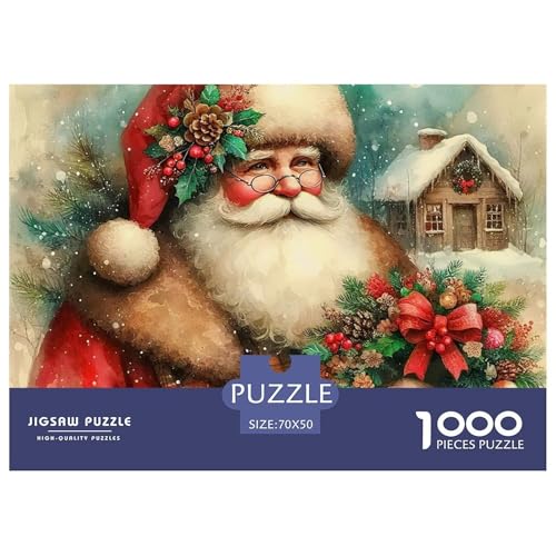 Weihnachtsmann-Puzzles für Erwachsene und Kinder, Lernspiele, schöne Dekoration, 70 x 50 cm, 1000 Stück Weihnachtsmann-Puzzles für Erwachsene und Kinder, Lernspiele, schöne Dekoration, 70 x 50 cm, 1000 Stück von VFQWPYAJN