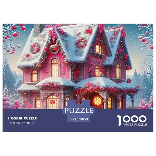 Weihnachtsthema 1000 Teile Puzzle Für Erwachsene Clevere Rätsel Herausforderung Spielzeug 70x50cm/1000pcs von VFQWPYAJN