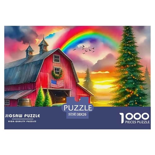 Weihnachtsthema 1000 Teile Puzzle Für Erwachsene Mit Gemütliche Studie-Motiv Herausforderung Spielzeug 38x26cm/1000pcs von VFQWPYAJN