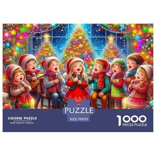 Weihnachtsthema Puzzle 1000 Teile Für Erwachsene Kinder Mit Gemütliche Studie-Motiv Herausforderung Spielzeug 70x50cm/1000pcs von VFQWPYAJN