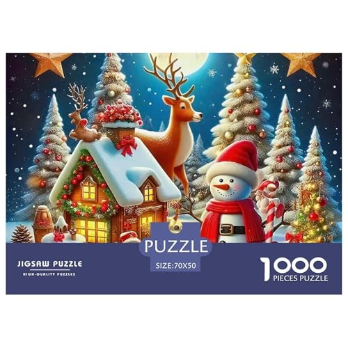 Weihnachtsthema Puzzle 1000 Teile Für Erwachsene Kinder Mit Gemütliche Studie-Motiv Impossible Game 70x50cm/1000pcs von VFQWPYAJN