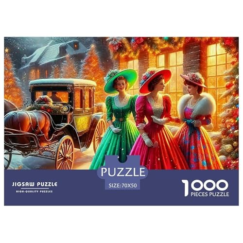 Weihnachtsthema Puzzle 1000 Teile Für Erwachsene Und Kinder Ab 14 Jahren Clevere Rätsel Herausforderung Spielzeug 70x50cm/1000pcs von VFQWPYAJN