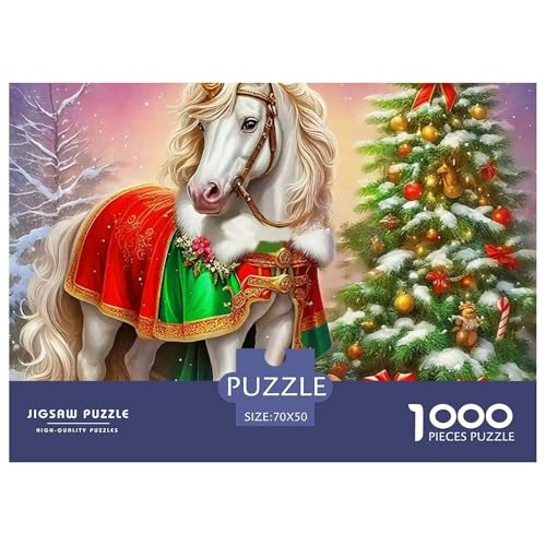 Weihnachtsthema Puzzle 1000 Teile Für Erwachsene Und Kinder Ab 14 Jahren Puzzles-Geschenk Herausforderung Spielzeug 70x50cm/1000pcs von VFQWPYAJN