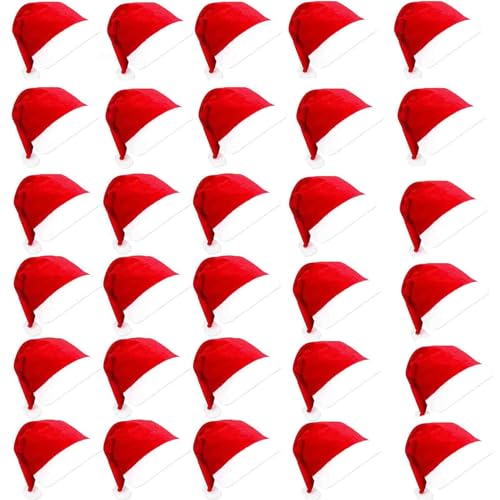 VFZILH Weihnachtsmütze 24 Stück Nikolausmütze Erwachsene Nikolausmützen für Kinder Baby Weihnachtsmützen Mehrpack,Große Menge Nikolausmütze Set,Weihnachtsmütze Erwachsene von VFZILH