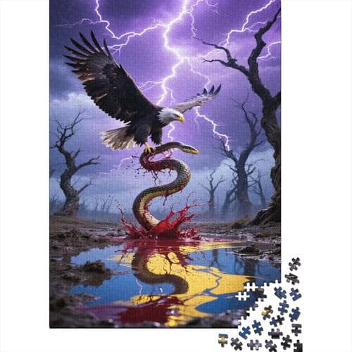 Adler 1000 Teile Puzzles Puzzle Erwachsene Pädagogisches Spiel Herausforderung Heimdekoration Geschenke Schöne Geschenkidee 1000pcs (75x50cm) von VGDKAOBM