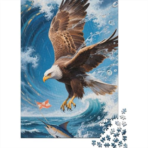 Adler 1000 Teile Puzzles Puzzle Erwachsene Pädagogisches Spiel Herausforderung Home Dekoration Schöne Geschenkidee 1000pcs (75x50cm) von VGDKAOBM
