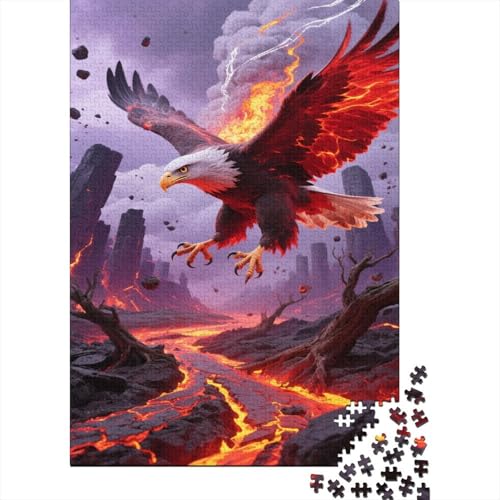 Adler 1000 Teile Puzzles Puzzles Für Erwachsene Pädagogisches Spiel Herausforderung Wohnungseinrichtung Schöne Geschenkidee 1000pcs (75x50cm) von VGDKAOBM