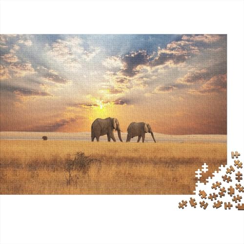 Afrikanische Savanne 1000 Stück Puzzle Puzzles Für Erwachsene Pädagogisches Spiel Herausforderung Home Dekoration Geschenke Für Erwachsene 1000pcs (75x50cm) von VGDKAOBM