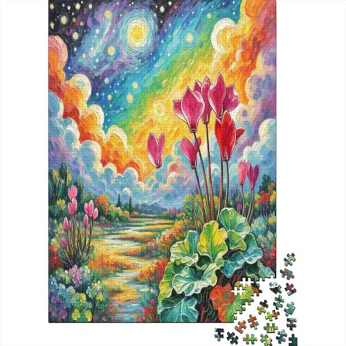 Alpenveilchen 1000 Stück Puzzle Puzzles Für Erwachsene Pädagogisches Spiel Herausforderung Wohnungseinrichtung Schöne Geschenkidee 1000pcs (75x50cm) von VGDKAOBM