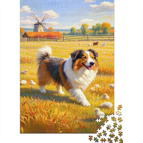 Alter Englischer Schäferhund 1000 Teile Puzzle Puzzle Erwachsene Puzzlespiel-Herausforderung Pädagogisches Spiel Herausforderung Home Dekoration Geschenke Für Erwachsene 1000pcs (75x50cm) von VGDKAOBM