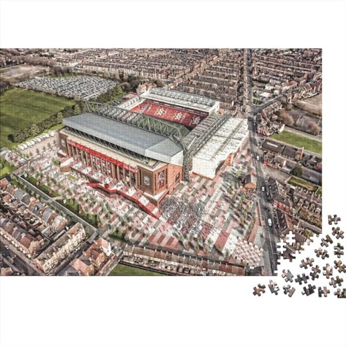 Anfield (Fußball) 1000 Teile Puzzles Puzzles Für Erwachsene Fußball Pitches Pädagogisches Spiel Herausforderung HeimdekoRatteion Geschenke Schöne Geschenkidee 1000pcs (75x50cm) von VGDKAOBM
