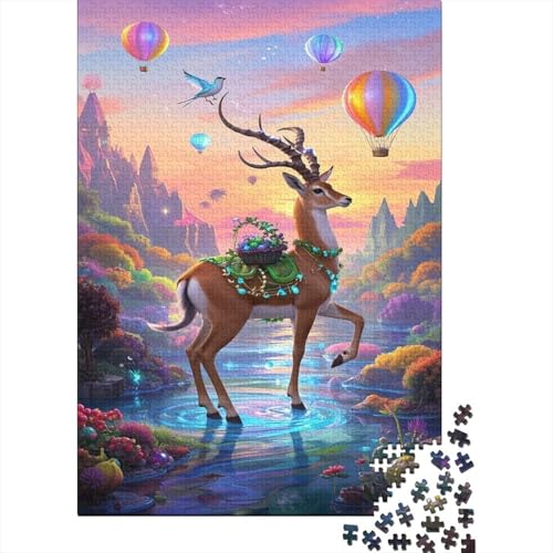 Antilope 1000 Teile Puzzle Puzzle Erwachsene Pädagogisches Spiel Herausforderung Home Dekoration Schöne Geschenkidee 1000pcs (75x50cm) von VGDKAOBM