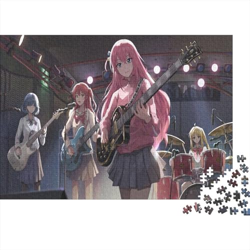 BOCCHI The Rock! 1000 Teile Puzzles Puzzle Erwachsene Anime-Charaktere Pädagogisches Spiel Herausforderung Home Dekoration Geschenke Für Erwachsene 1000pcs (75x50cm) von VGDKAOBM