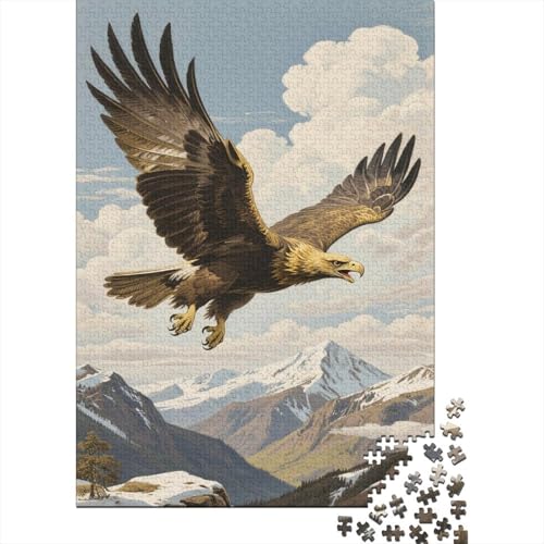 Bald Adler 1000 Teile Puzzles Puzzle Erwachsene Falcon Pädagogisches Spiel Herausforderung Wohnungseinrichtung Geschenke Für Erwachsene 1000pcs (75x50cm) von VGDKAOBM