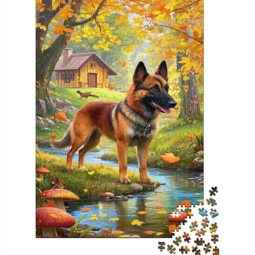 Belgischer Malinois 1000 Stück Puzzle Puzzles Für Erwachsene Pädagogisches Spiel Herausforderung Wohnungseinrichtung Schöne Geschenkidee 1000pcs (75x50cm) von VGDKAOBM