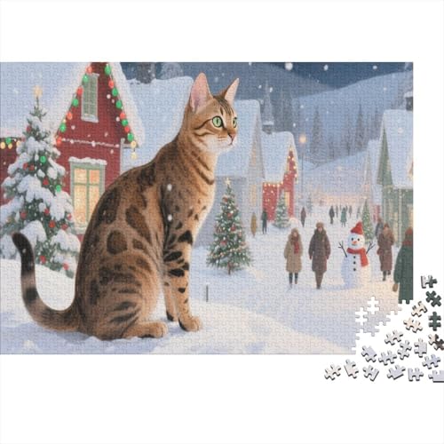 Bengalkatze 1000 Teile Puzzle Puzzle Erwachsene Pädagogisches Spiel Herausforderung Wohnungseinrichtung Geschenke Für Erwachsene 1000pcs (75x50cm) von VGDKAOBM