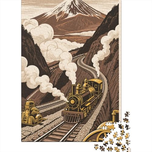 Berg Fuji 1000 Stück Puzzle Puzzle Erwachsene Kirschblüte Pädagogisches Spiel Herausforderung Heimdekoration Geschenke Geschenke Für Erwachsene 1000pcs (75x50cm) von VGDKAOBM
