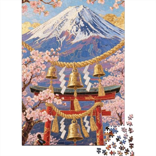 Berg Fuji 1000 Stück Puzzle Puzzle Erwachsene Kirschblüte Pädagogisches Spiel Herausforderung Wohnungseinrichtung Schöne Geschenkidee 1000pcs (75x50cm) von VGDKAOBM