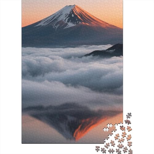 Berg Fuji 1000 Teile Puzzle Puzzle Erwachsene Kirschblüte Pädagogisches Spiel Herausforderung Heimdekoration Geschenke Schöne Geschenkidee 1000pcs (75x50cm) von VGDKAOBM