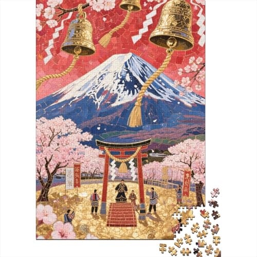 Berg Fuji 1000 Teile Puzzle Puzzle Erwachsene Kirschblüte Puzzlespiel-Herausforderung Pädagogisches Spiel Herausforderung Home Dekoration Schöne Geschenkidee 1000pcs (75x50cm) von VGDKAOBM