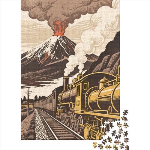 Berg Fuji 1000 Teile Puzzles Puzzle Erwachsene Kirschblüte Pädagogisches Spiel Herausforderung Home Dekoration Geschenke Für Erwachsene 1000pcs (75x50cm) von VGDKAOBM