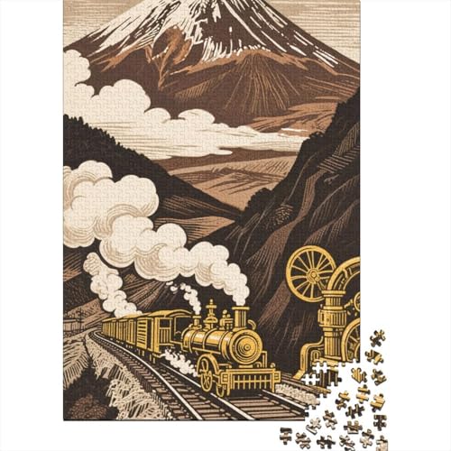 Berg Fuji 1000 Teile Puzzles Puzzle Erwachsene Kirschblüte Pädagogisches Spiel Herausforderung Wohnungseinrichtung Schöne Geschenkidee 1000pcs (75x50cm) von VGDKAOBM
