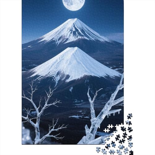 Berg Fuji 1000 Teile Puzzles Puzzle Erwachsene Kirschblüte Puzzlespiel-Herausforderung Pädagogisches Spiel Herausforderung Home Dekoration Geschenke Für Erwachsene 1000pcs (75x50cm) von VGDKAOBM