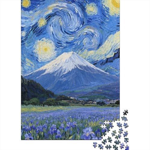 Berg Fuji 1000 Teile Puzzles Puzzle Erwachsene Kirschblüte Puzzlespiel-Herausforderung Pädagogisches Spiel Herausforderung Home Dekoration Schöne Geschenkidee 1000pcs (75x50cm) von VGDKAOBM