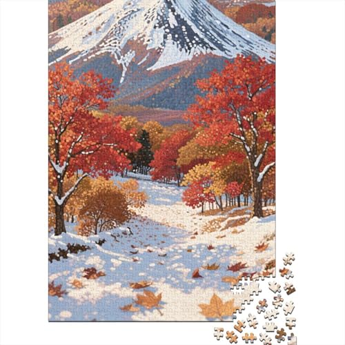 Berg Fuji 1000 Teile Puzzles Puzzles Für Erwachsene Kirschblüte Pädagogisches Spiel Herausforderung Heimdekoration Geschenke Schöne Geschenkidee 1000pcs (75x50cm) von VGDKAOBM