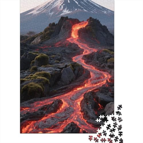 Berg Fuji 1000 Teile Puzzles Puzzles Für Erwachsene Kirschblüte Pädagogisches Spiel Herausforderung Wohnungseinrichtung Geschenke Für Erwachsene 1000pcs (75x50cm) von VGDKAOBM