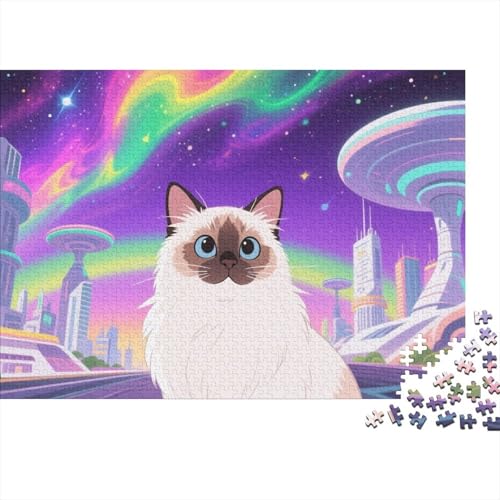 Bermuda-Katze 1000 Teile Puzzle Puzzle Erwachsene Pädagogisches Spiel Herausforderung Wohnungseinrichtung Schöne Geschenkidee 1000pcs (75x50cm) von VGDKAOBM