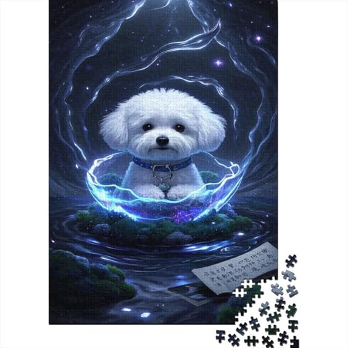 Bichon Frise 1000 Stück Puzzle Puzzle Erwachsene Pädagogisches Spiel Herausforderung Home Dekoration Für Erwachsene Und Kinder Ab 14 Jahren 1000pcs (75x50cm) von VGDKAOBM