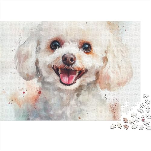 Bichon Frisé 1000 Teile Puzzles Puzzle Erwachsene Pädagogisches Spiel Herausforderung Heimdekoration Geschenke Schöne Geschenkidee 1000pcs (75x50cm) von VGDKAOBM
