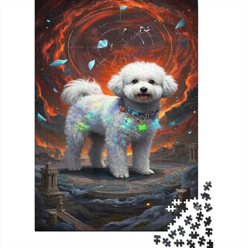 Bichon Frise 1000 Teile Puzzles Puzzles Für Erwachsene Pädagogisches Spiel Herausforderung Wohnungseinrichtung Geschenke Für Erwachsene 1000pcs (75x50cm) von VGDKAOBM