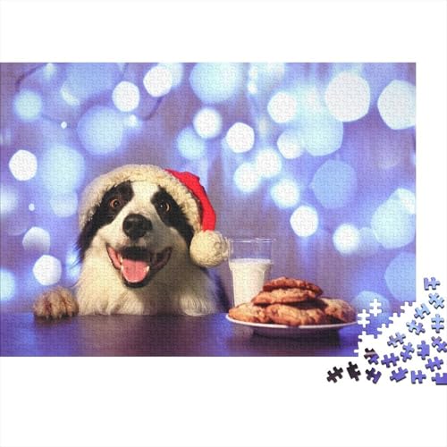 Border Collie 1000 Stück Puzzle Puzzle Erwachsene Pädagogisches Spiel Herausforderung Home Dekoration Für Erwachsene Und Kinder Ab 14 Jahren 1000pcs (75x50cm) von VGDKAOBM