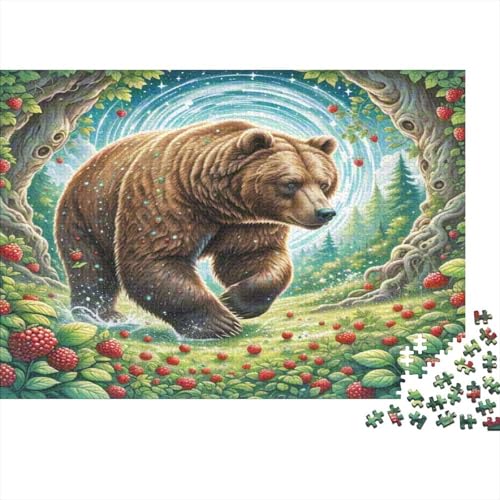 Braunbär 1000 Teile Puzzles Puzzles Für Erwachsene Pädagogisches Spiel Herausforderung Home Dekoration Geschenke Für Erwachsene 1000pcs (75x50cm) von VGDKAOBM